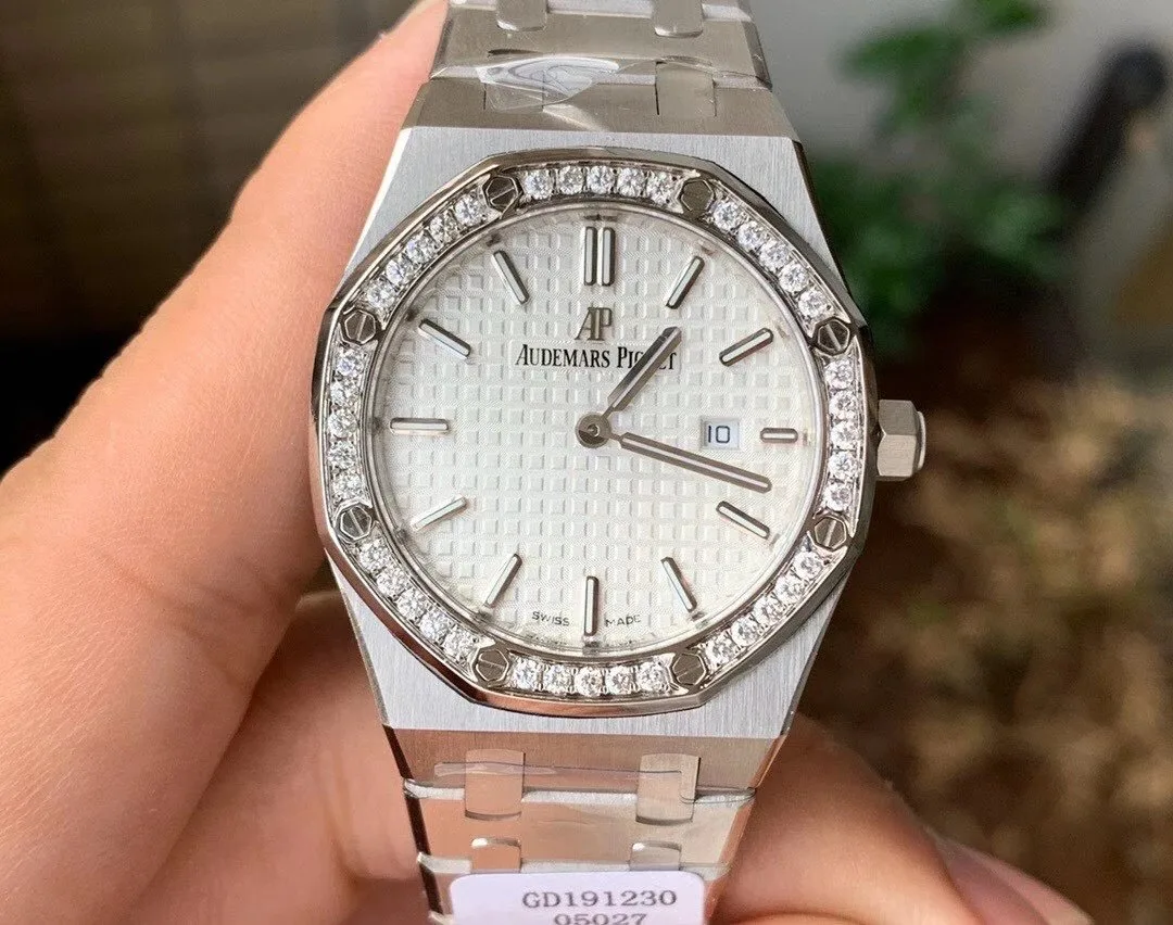 Audemars Piguet Royal Oak 67651ST 33mm real diamond super replica