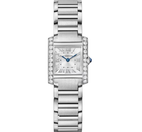 Cartier TANK Francaise small real diamond 316F stainless steel Swiss quartz replica