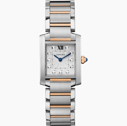 Cartier Tank Fran&ccedil;aise WE110004 25x20mm real diamond 904L steel Swiss quartz high imitation