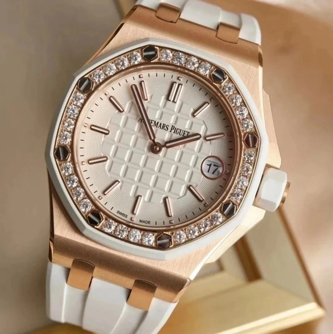 Audemars Piguet 67540OK Royal Oak Offshore 37mm Real Diamond Replica Women's Watch