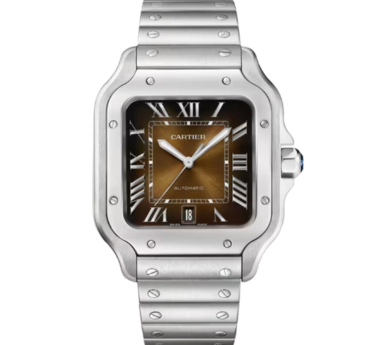 Cartier Santos WSSA0064 Orange Plate Stainless Steel BV Factory Top Replica